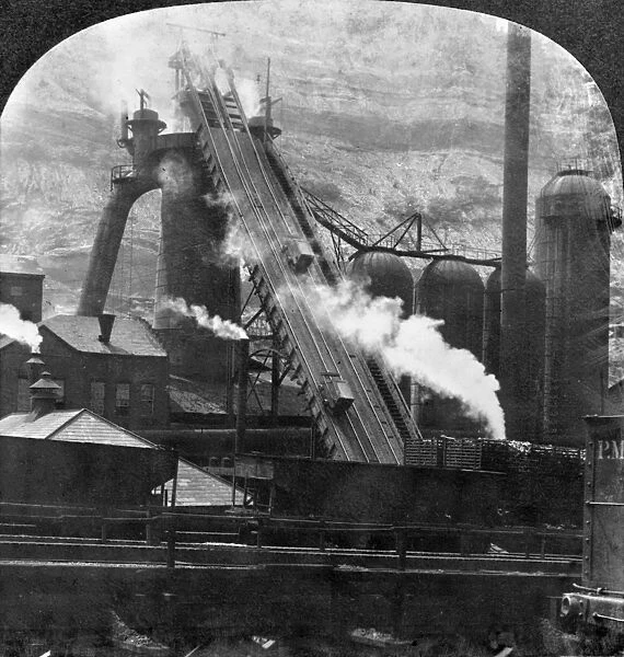 STEEL MILL: BLAST FURNACE. Blast furnace plant at a steel mill in Pittsburgh, Pennsylvania