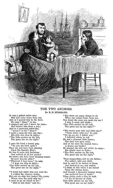 STODDARD: THE TWO ANCHORS. An illustrated poem, The Two Anchors, by Richard Henry Stoddard