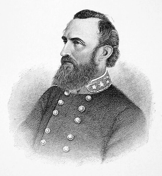 STONEWALL JACKSON (1824-1863). Thomas Jonathan Stonewall Jackson. American Confederate general. Line and stipple engraving, 19th century