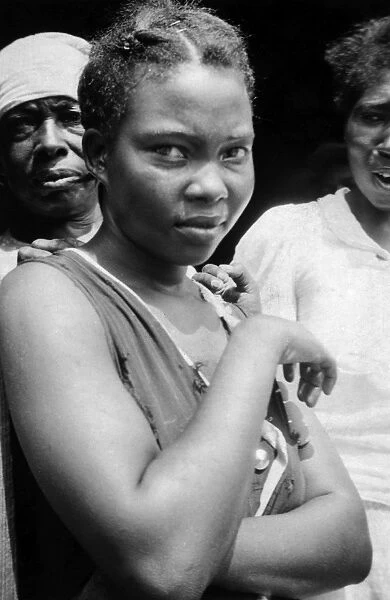 SUGAR MILL WORKER, 1934. A baptist woman at the Alma plantation, False River, Louisiana