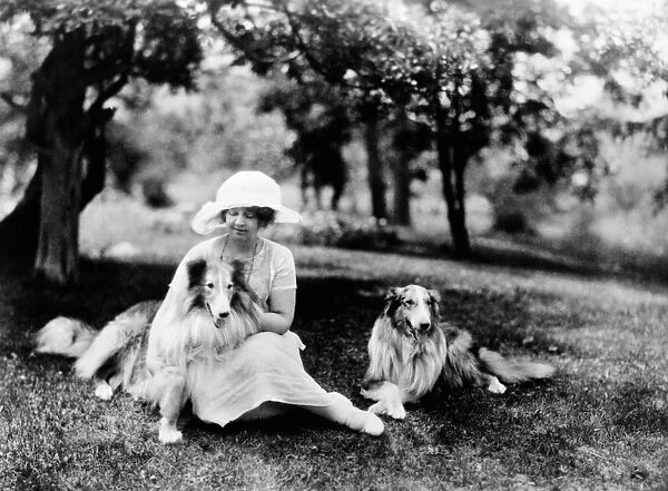 SUNNYBANK COLLIES, c1920. Anice Terhune, wife of dog breeder Albert Payson Terhune
