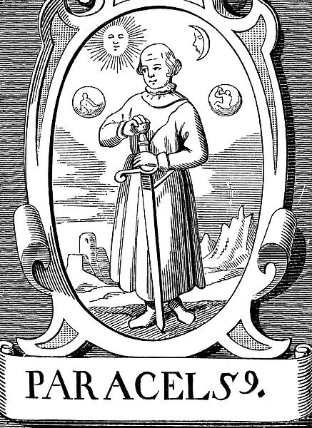 Swiss alchemist and physician. Woodcut, Dutch, 16th century