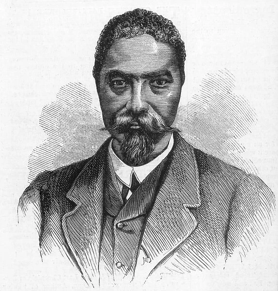 SYLVAIN SALNAVE (1826-1870). Haitian general and politician: wood engraving, American, 1867