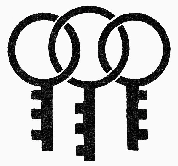 SYMBOL: THREE KEYS. Japanese symbol of good luck, three keys to open the doors that lead to love