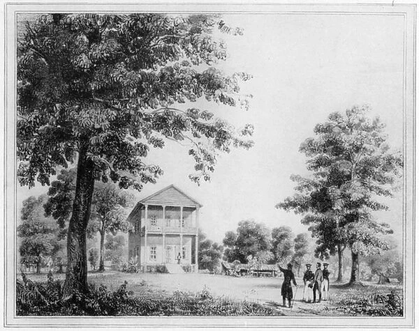 TALLAHASSEE CAPITOL, 1842. The Old State Capitol at Tallahassee. Lithograph, 1842