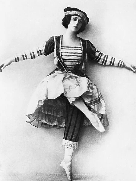 TAMARA KARSAVINA (1885-1978). Russian ballerina, in the ballet, Petrushka, by Igor Stravinksy