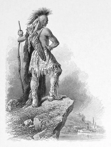 TAMMANY (fl. 1685). American Lenni-Lenape (Delaware) Native American chief. Steel engraving, 19th century