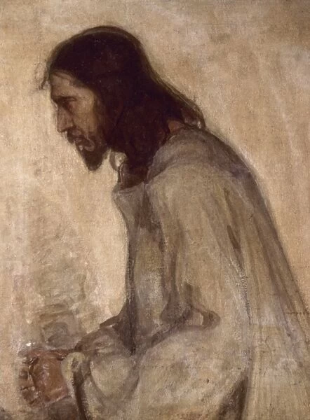 TANNER: THE SAVIOUR. Oil on wood by Henry Ossawa Tanner (1859-1937)
