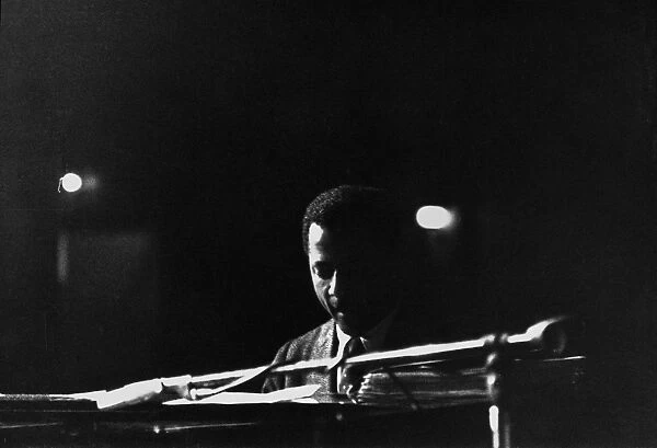TEDDY WILSON (1912-1986). American jazz pianist and composer. Photographed by Bob Parent, c1960s