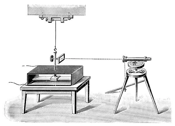 TELEGRAPH, 1833. The first electromagnetic telegraph machine, built by German physicist