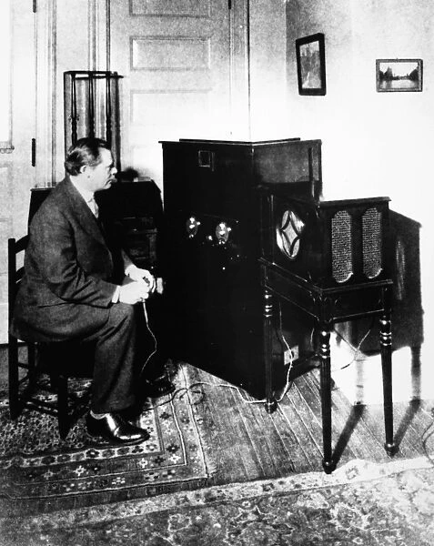 TELEVISION, 1927. The television pioneer, Swedish-born Ernst Fredrik Werner Alexanderson