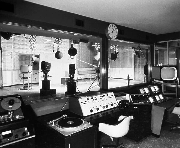 TELEVISION STUDIO, 1963. A teaching television studio at the Annenberg School of Communications