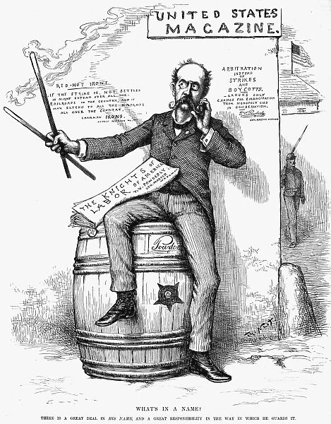 TERENCE VINCENT POWDERLY (1849-1924). American labor leader. Whats In A Name? Cartoon