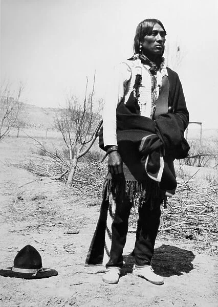 TEWA MAN, c1910. Florentin Martinez, a Tewa Native American man at San Ildefonso pueblo