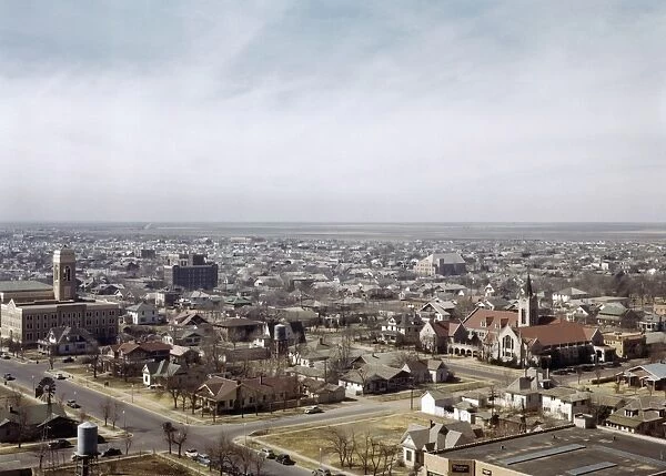 TEXAS: AMARILLO, 1943. Aerial view of Amarillo, Texas. Photograph by Jack Delano