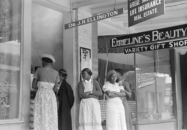 TEXAS: DOCTOR, 1939. Women waiting to see Dr. J. H. Ellington on a Sunday morning in San Augustine