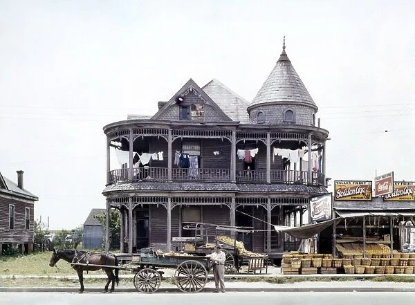 TEXAS: HOUSE, 1943. A house in Houston, Texas. Photograph by John Vachon, 1943