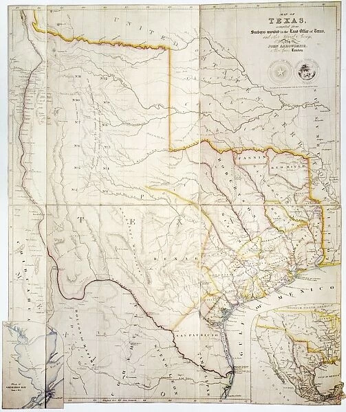 TEXAS: MAP, 1841. Map of the independent Republic of Texas from John Arrowsmiths London Atlas