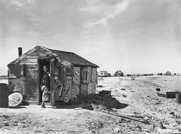 TEXAS: SHACK, 1939. Shack of a World War I veteran near Nueces Bay, Corpus Christi, Texas