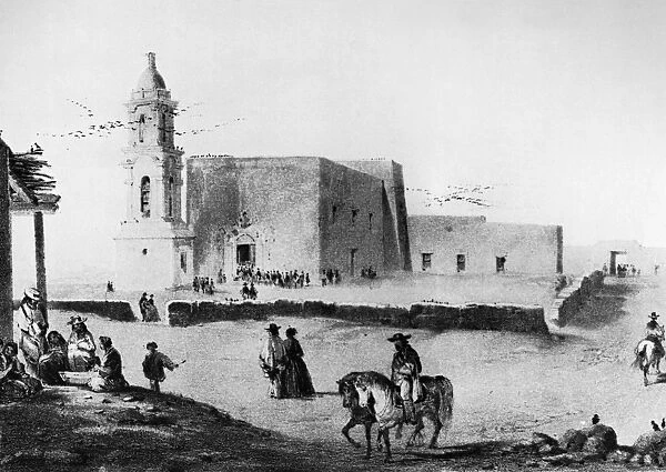 TEXAS: SPANISH MISSION. The Mission Nuestra Senora de Guadalupe, on what is now