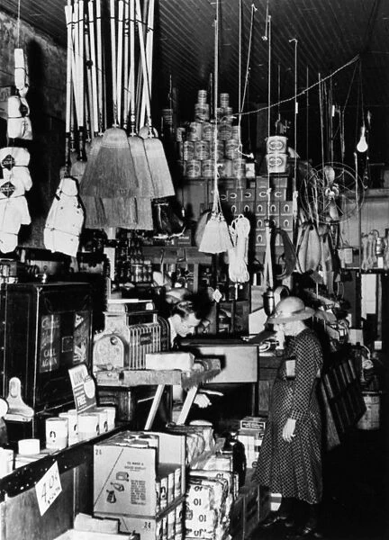 TEXAS: STORE, 1938. Houseware store in San Augustine, Texas, photographed by Russell Lee