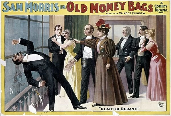 THEATER: OLD MONEY BAGS. Lithograph poster for the American play, Old Money Bags
