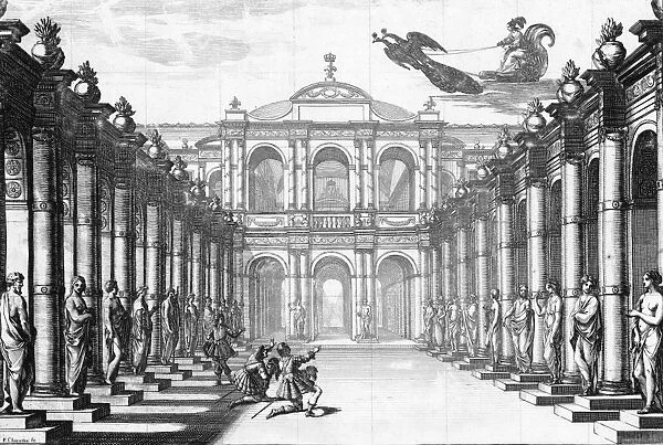 THEATRE: ANDROMEDE, 1650. The set for Act 4 of Andromede by Pierre Corneille, 1650