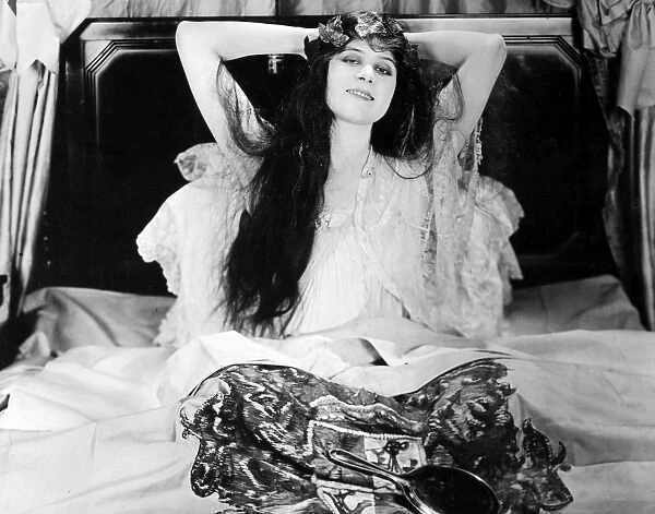 THEDA BARA (1885-1955). N e Theodosia Goodman. American actress. Bara in a scene from the Fox motion picture Lure of Ambition, 1919