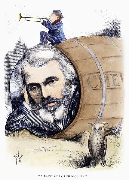 THOMAS CARLYLE (1795-1881). Scottish man of letters. Caricature, 1872, by Frederick Waddy