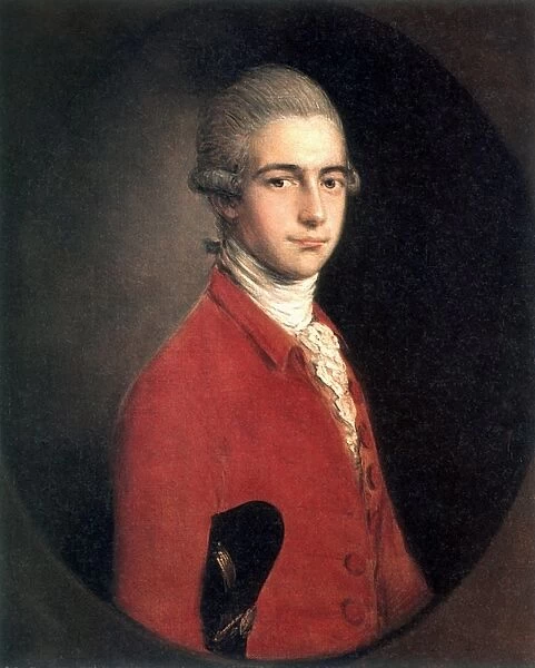 THOMAS LINLEY THE YOUNGER (1756-1778). English composer. Oil, c1773, by Thomas Gainsborough