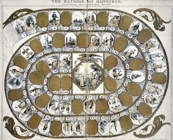 Thought to be first board game produced in U. S. 1843