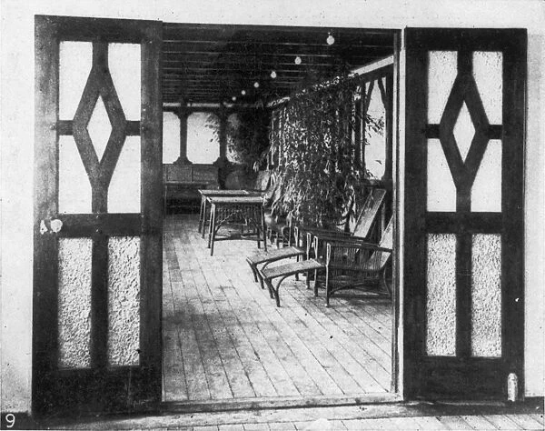 TITANIC: PRIVATE DECK, 1912. The private deck of one of the two exclusive suites, 1912