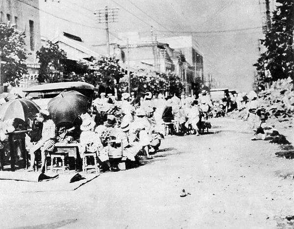 TOKYO EARTHQUAKE, 1923. Survivors of the great Japanese earthquake of 1 September