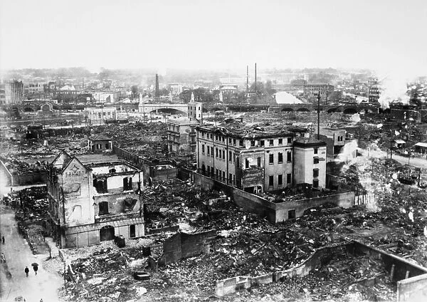 TOKYO EARTHQUAKE, 1923. A view of the center of Tokyo, Japan, following the earthquake