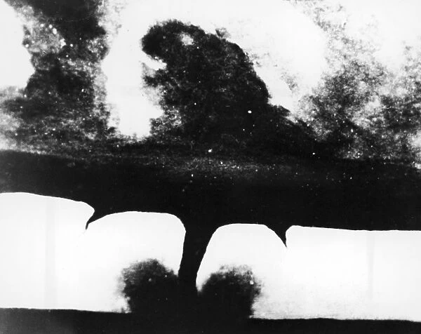 TORNADO, 1884. The first known photograph of a tornado, taken in South Dakota