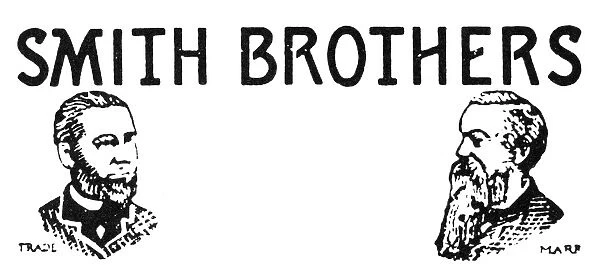 Trademark symbol for Smith Brothers cough drops, mid-19th century