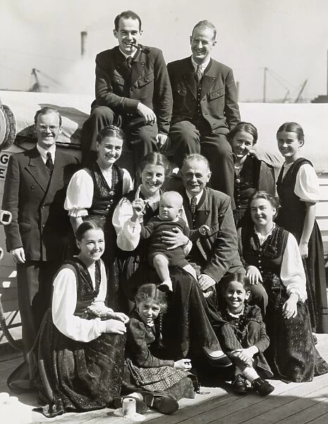 TRAPP FAMILY, 1939. The von Trapp Family Singers. Top row: Werner, Rupert; Second row
