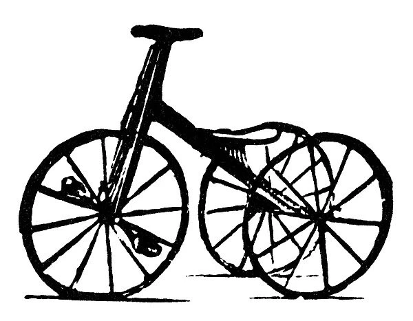 TRICYCLE, 19th CENTURY. Line cut, American, 19th century
