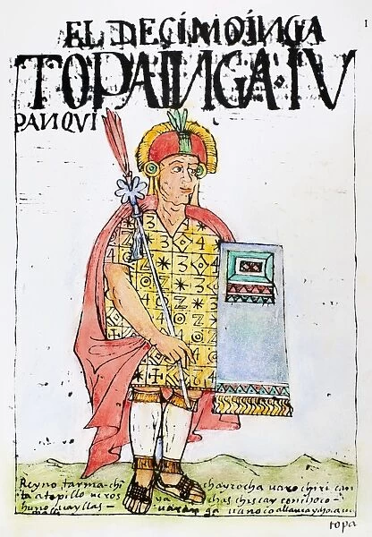 TUPAC YUPANQUI (d. 1493). Tenth Inca ruler of Peru