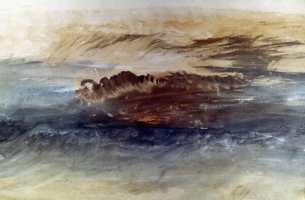 TURNER: SUNSET WITH CLOUDS. Oil on canvas by Joseph Mallord William Turner, c1825-30
