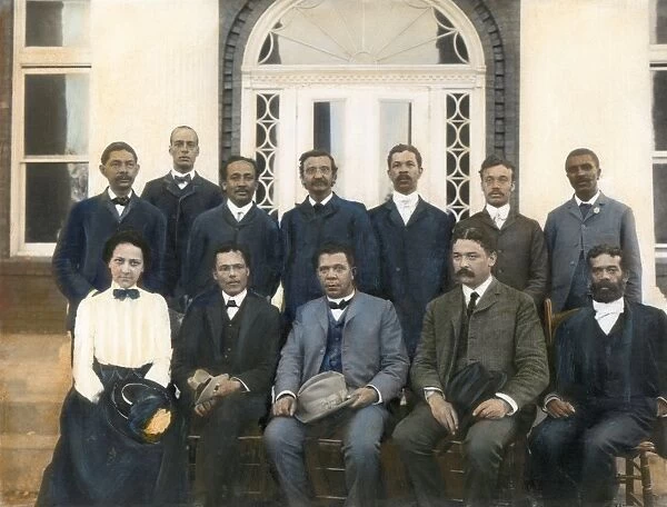 TUSKEGEE FACULTY COUNCIL. November 1902. Top row, left to right: Robert R. Taylor, R
