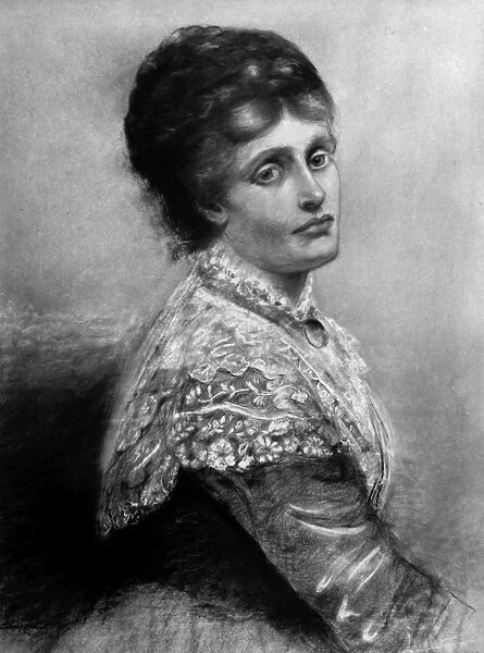 UNA HAWTHORNE (1844-1877). Daughter of Nathaniel Hawthorne. Pastel, 1874, by William Gorman Wills