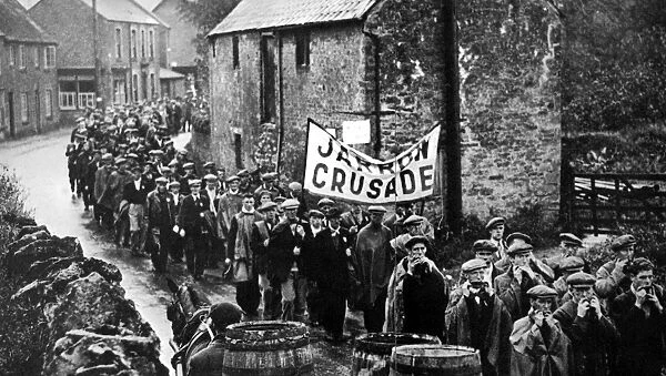 Unemployed coal miners demonstrating at Jarrow, England, in 1936