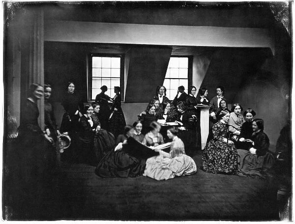Unidentified group of young women: daguerreotype, c1850, by Southworth & Hawes, Boston