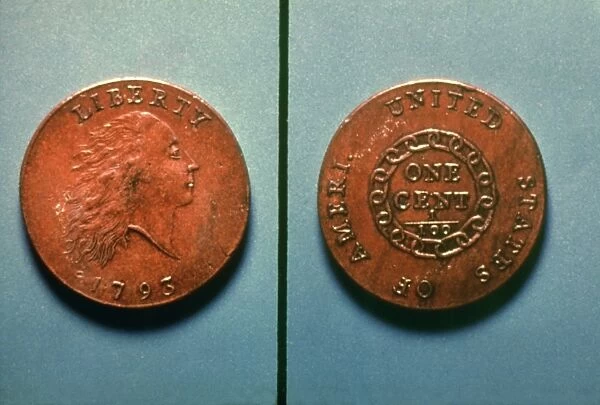 United States copper chain cent, 1793
