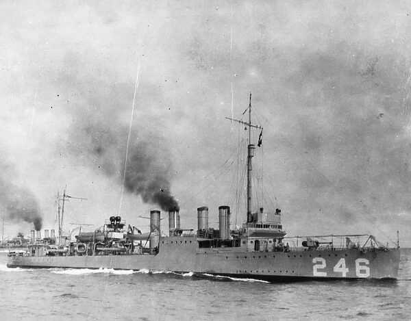 USS BAINBRIDGE, 1923. The American warship which in 1922 assisted in the evacuation