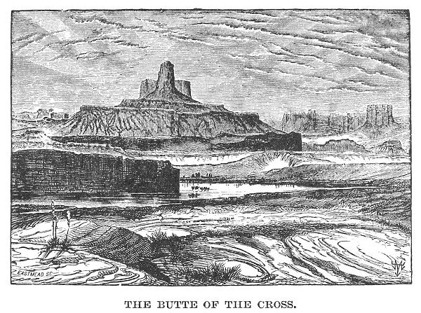UTAH: BUTTE OF THE CROSS. Wood engraving, late 19th century