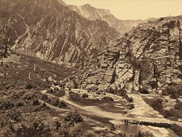 UTAH: CANYON, 1869. Big Cottonwood Canyon, Utah. Photograph by Timothy O Sullivan, 1869