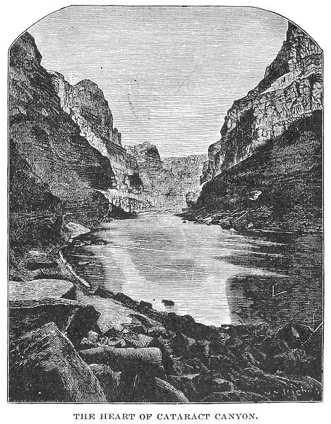 UTAH: CATARACT CANYON. The heart of Cataract Canyon on the Colorado River in Utah. Wood engraving, late 19th century