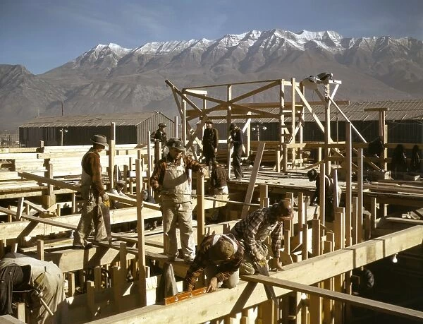 UTAH: STEEL MILL, 1942. Construction of a Columbia Steel Company factory at Geneva, Utah